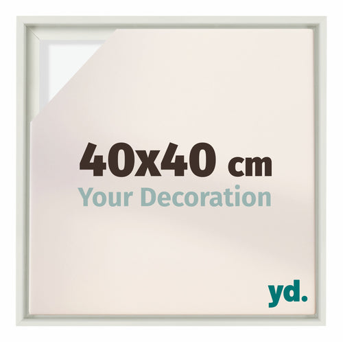 Lyon MDF Baklijst 40x40cm Wit Mat Voorzijde Maat | Yourdecoration.be