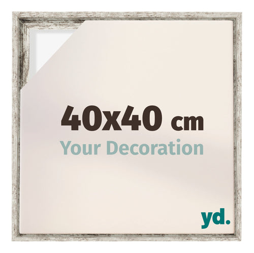 Lyon MDF Baklijst 40x40cm Wit Vintage Voorzijde Maat | Yourdecoration.be