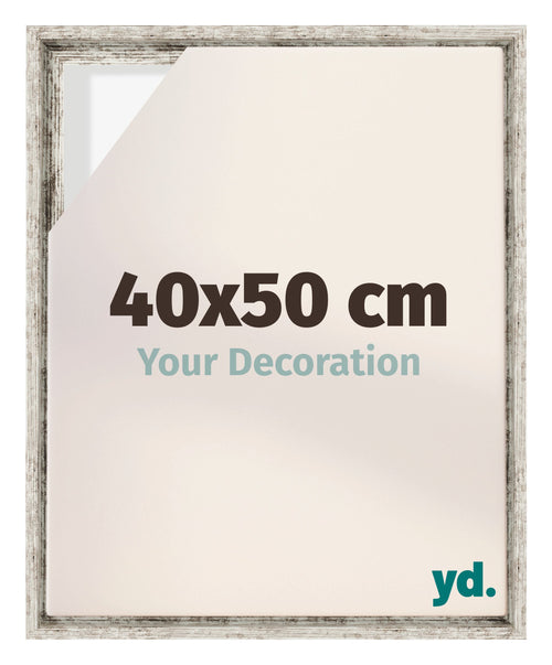 Lyon MDF Baklijst 40x50cm Wit Vintage Voorzijde Maat | Yourdecoration.be