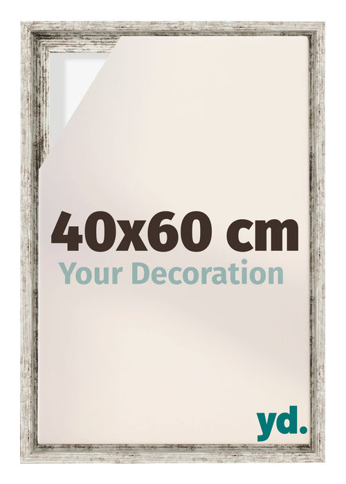 Lyon MDF Baklijst 40x60cm Wit Vintage Voorzijde Maat | Yourdecoration.be