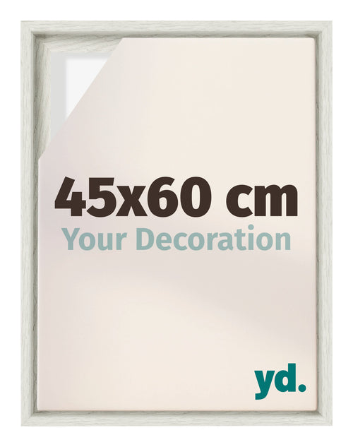 Lyon MDF Baklijst 45x60cm White Wash Voorzijde Maat | Yourdecoration.be