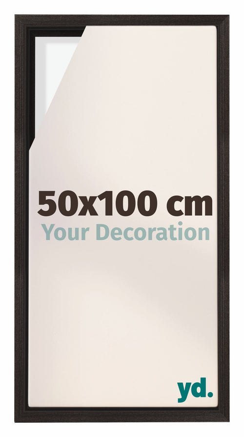 Lyon MDF Baklijst 50x100cm Donker Eiken Voorzijde Maat | Yourdecoration.be