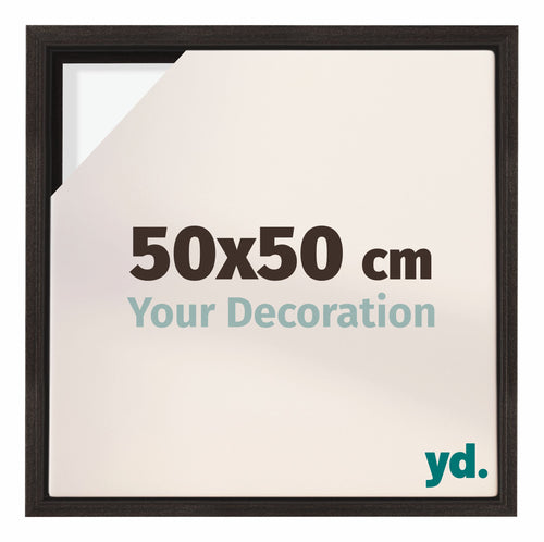 Lyon MDF Baklijst 50x50cm Donker Eiken Voorzijde Maat | Yourdecoration.be