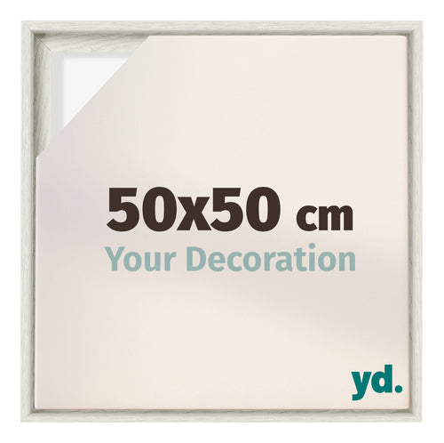 Lyon MDF Baklijst 50x50cm White Wash Voorzijde Maat | Yourdecoration.be