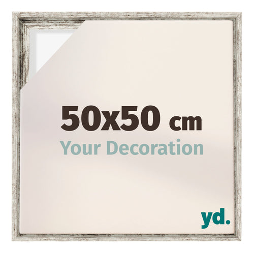 Lyon MDF Baklijst 50x50cm Wit Vintage Voorzijde Maat | Yourdecoration.be