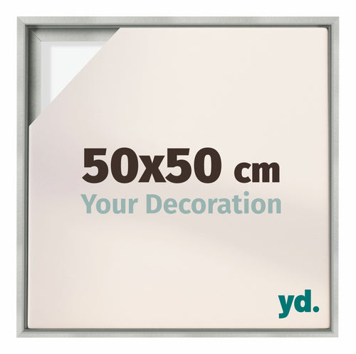 Lyon MDF Baklijst 50x50cm Zilver Mat Voorzijde Maat | Yourdecoration.be