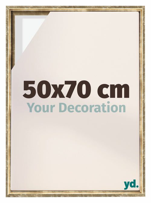 Lyon MDF Baklijst 50x70cm Goud Antiek Voorzijde Maat | Yourdecoration.be