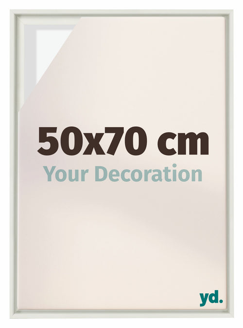 Lyon MDF Baklijst 50x70cm Wit Mat Voorzijde Maat | Yourdecoration.be