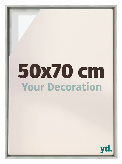 Lyon MDF Baklijst 50x70cm Zilver Mat Voorzijde Maat | Yourdecoration.be