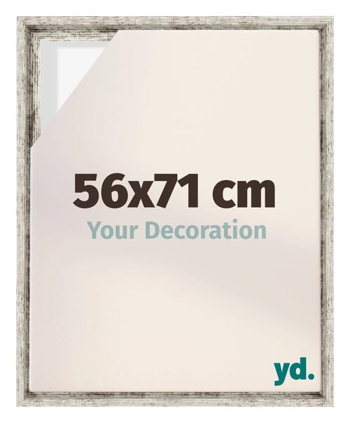 Lyon MDF Baklijst 56x71cm Wit Vintage Voorzijde Maat | Yourdecoration.be