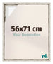 Lyon MDF Baklijst 56x71cm Wit Vintage Voorzijde Maat | Yourdecoration.be