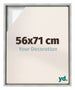 Lyon MDF Baklijst 56x71cm Zilver Mat Voorzijde Maat | Yourdecoration.be