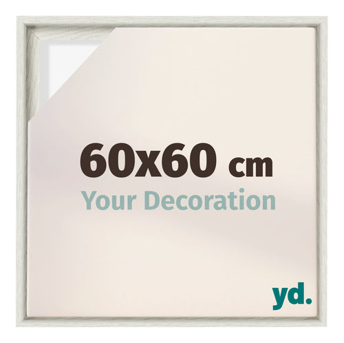 Lyon MDF Baklijst 60x60cm White Wash Voorzijde Maat | Yourdecoration.be