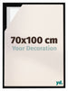 Lyon MDF Baklijst 70x100cm Zwart Mat Voorzijde Maat | Yourdecoration.be