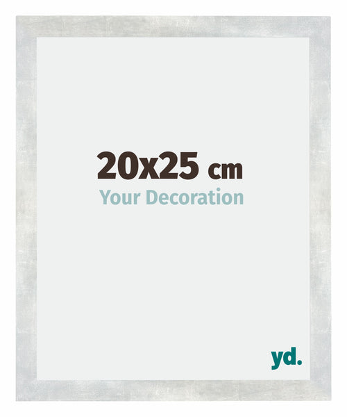 Mura MDF Fotokader 20x25cm Zilver Glanzend Vintage Voorzijde Maat | Yourdecoration.be
