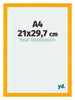 Mura MDF Fotokader 21x29 7cm A4 Geel Voorzijde Maat | Yourdecoration.be