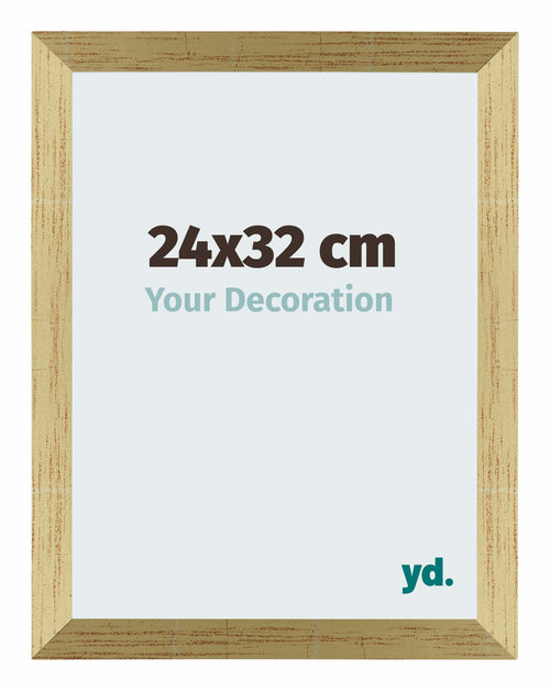 Mura MDF Fotokader 24x32cm Goud Glanzend Voorzijde Maat | Yourdecoration.be