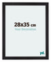 Mura MDF Fotokader 28x35cm Zwart Houtnerf Voorzijde Maat | Yourdecoration.be
