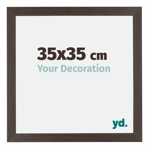 Mura MDF Fotokader 35x35cm Eiken Donker Voorzijde Maat | Yourdecoration.be