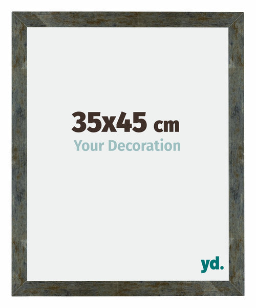 Mura MDF Fotokader 35x45cm Blauw Goud Gemeleerd Voorzijde Maat | Yourdecoration.be