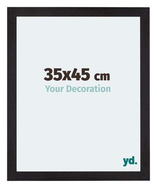 Mura MDF Fotokader 35x45cm Zwart Houtnerf Voorzijde Maat | Yourdecoration.be