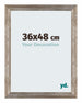 Mura MDF Fotokader 36x48cm Metaal Vintage Voorzijde Maat | Yourdecoration.be