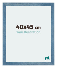 Mura MDF Fotokader 40x45cm Helder Blauw Geveegd Voorzijde Maat | Yourdecoration.be