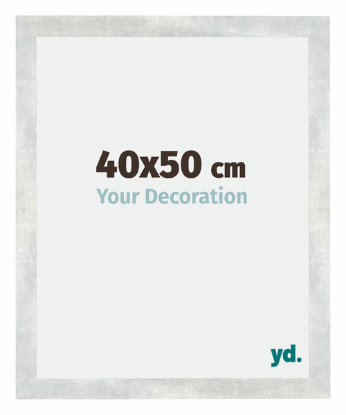 Mura MDF Fotokader 40x50cm Zilver Glanzend Vintage Voorzijde Maat | Yourdecoration.be