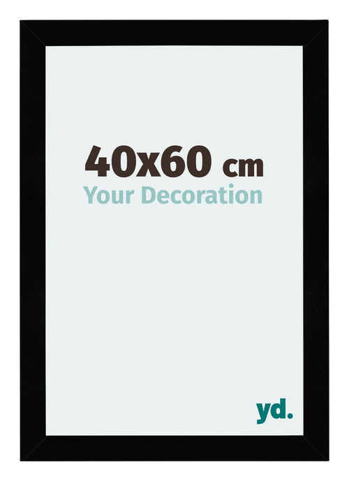 Mura MDF Fotokader 40x60cm Zwart Hoogglans Voorzijde Maat | Yourdecoration.be