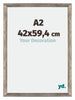 Mura MDF Fotokader 42x59 4cm A2 Metaal Vintage Voorzijde Maat | Yourdecoration.be