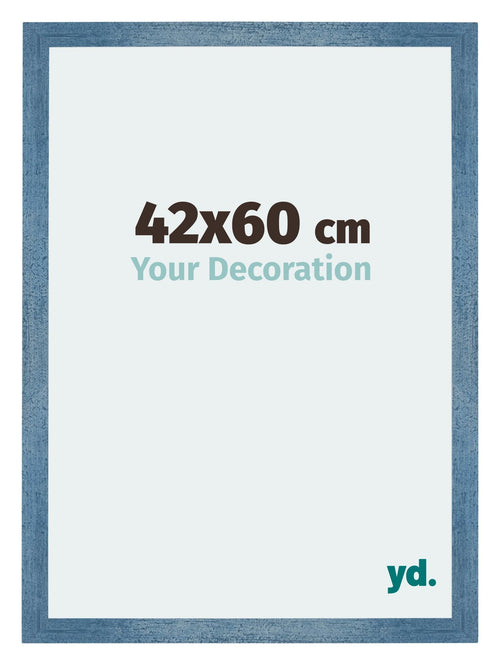Mura MDF Fotokader 42x60cm Helder Blauw Geveegd Voorzijde Maat | Yourdecoration.be