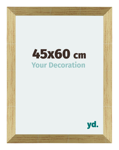 Mura MDF Fotokader 45x60cm Goud Glanzend Voorzijde Maat | Yourdecoration.be
