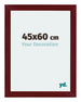 Mura MDF Fotokader 45x60cm Wijnrood Geveegd Voorzijde Maat | Yourdecoration.be
