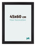 Mura MDF Fotokader 45x60cm Zwart Houtnerf Voorzijde Maat | Yourdecoration.be