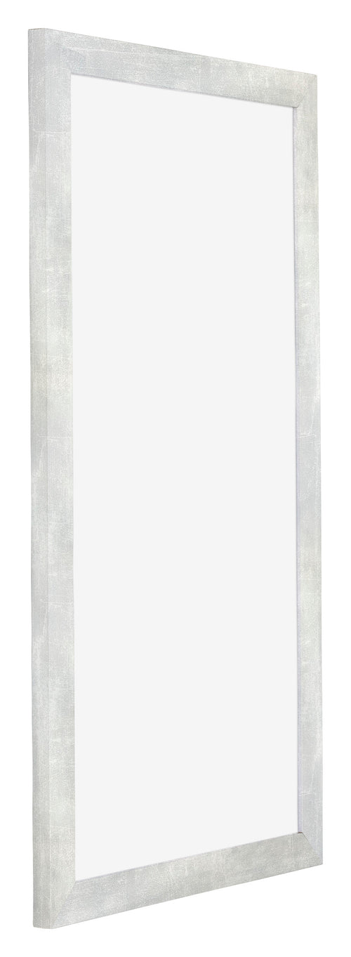 Mura MDF Fotokader 50x100cm Zilver Glanzend Vintage Voorzijde Schuin | Yourdecoration.be