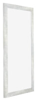 Mura MDF Fotokader 50x100cm Zilver Glanzend Vintage Voorzijde Schuin | Yourdecoration.be