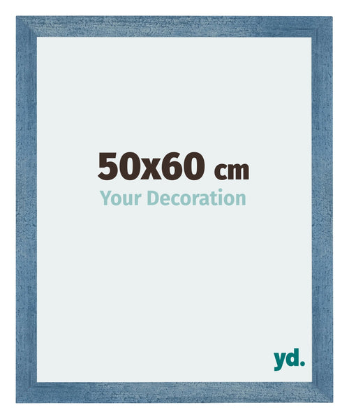 Mura MDF Fotokader 50x60cm Helder Blauw Geveegd Voorzijde Maat | Yourdecoration.be