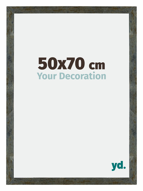 Mura MDF Fotokader 50x70cm Blauw Goud Gemeleerd Voorzijde Maat | Yourdecoration.be