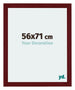 Mura MDF Fotokader 56x71cm Wijnrood Geveegd Voorzijde Maat | Yourdecoration.be