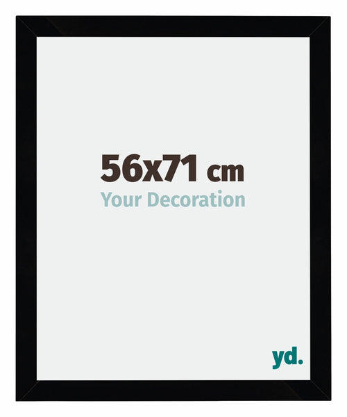 Mura MDF Fotokader 56x71cm Zwart Hoogglans Voorzijde Maat | Yourdecoration.be