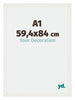 Mura MDF Fotokader 59 4x84cm A1 Wit Geveegd Voorzijde Maat | Yourdecoration.be