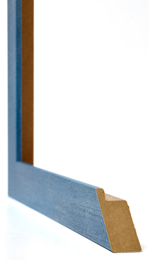 Mura MDF Fotokader 60x84cm Helder Blauw Geveegd Detail Doorsnede | Yourdecoration.be