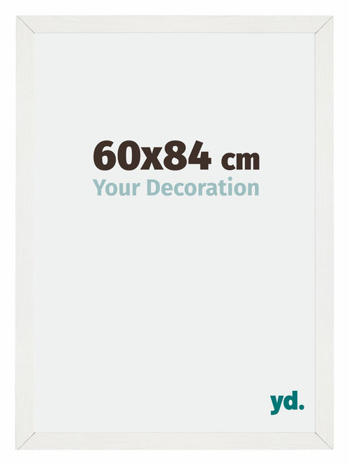 Mura MDF Fotokader 60x84cm Wit Geveegd Voorzijde Maat | Yourdecoration.be