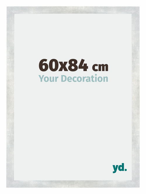 Mura MDF Fotokader 60x84cm Zilver Glanzend Vintage Voorzijde Maat | Yourdecoration.be