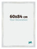 Mura MDF Fotokader 60x84cm Zilver Glanzend Vintage Voorzijde Maat | Yourdecoration.be