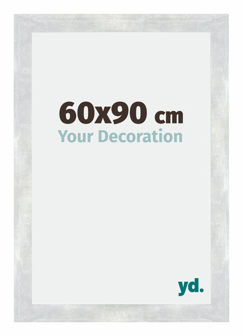 Mura MDF Fotokader 60x90cm Zilver Glanzend Vintage Voorzijde Maat | Yourdecoration.be