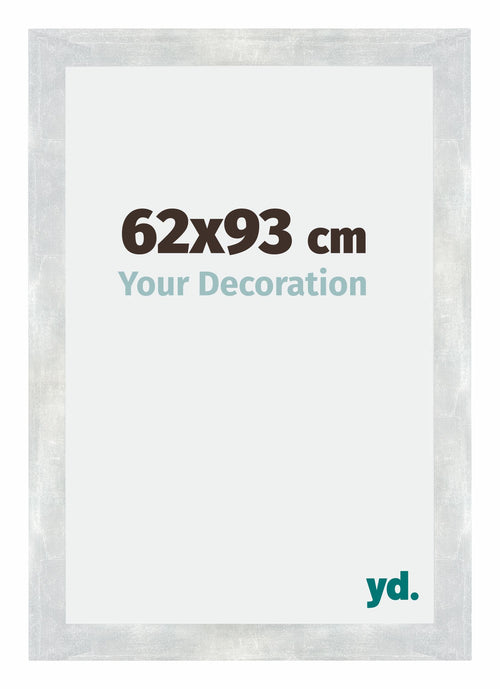 Mura MDF Fotokader 62x93cm Zilver Glanzend Vintage Voorzijde Maat | Yourdecoration.be