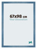 Mura MDF Fotokader 67x98cm Helder Blauw Geveegd Voorzijde Maat | Yourdecoration.be