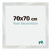 Mura MDF Fotokader 70x70cm Zilver Glanzend Vintage Voorzijde Maat | Yourdecoration.be