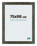 Mura MDF Fotokader 75x98cm Blauw Goud Gemeleerd Voorzijde Maat | Yourdecoration.be